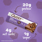 Quest Nutrition Caramel Chocolate Chunk Protein Bar, 20g Protein, 1g Sugar, 4g Net Carbs, Gluten Free, Keto Friendly, 12 Count