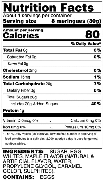 Krunchy Melts Original Meringue Cookies, Gluten Free, Fat Free, Low Calorie Snack, 4 Ounce Pack