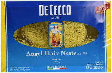 De Cecco Pasta Angel Hair Nests Pasta, 8.8 Oz