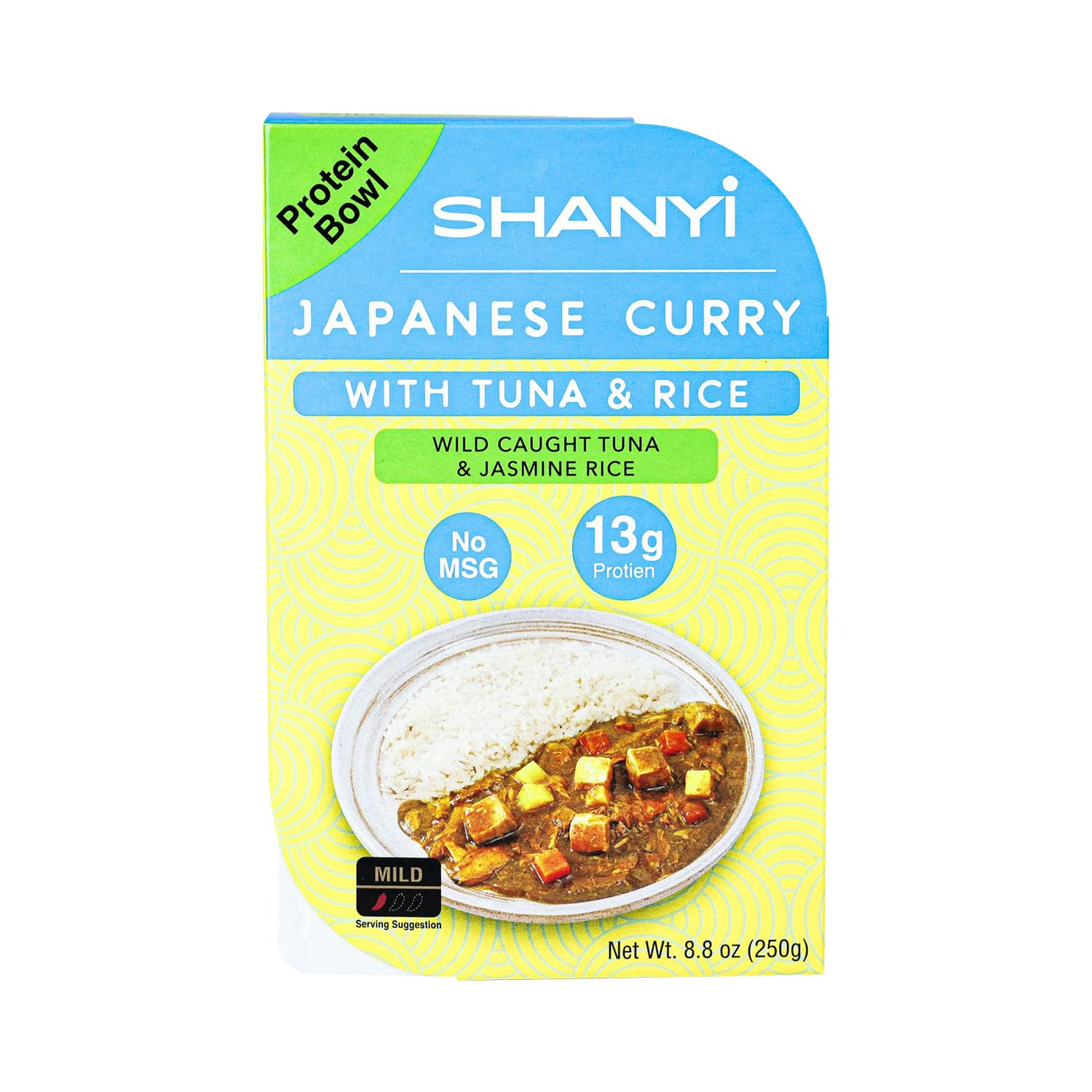 Shanyi Protein Bowl with Wild Caught Fish and Jasmine Rice  enhanced Protein Dense On The Go Ready to Eat Microwaveable Meal  No MSG  250g  8.8oz  6 Packs of Healthy Microwave Meals