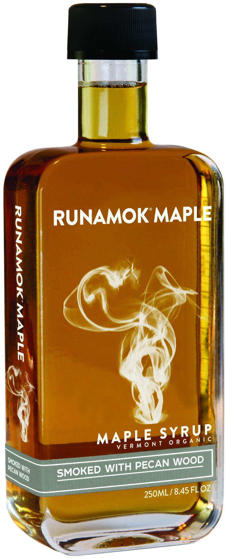 Runamok Organic Pecan Wood Smoked Maple Syrup - 8.45 Fl Oz - Authentic Vermont Flavor - Brown