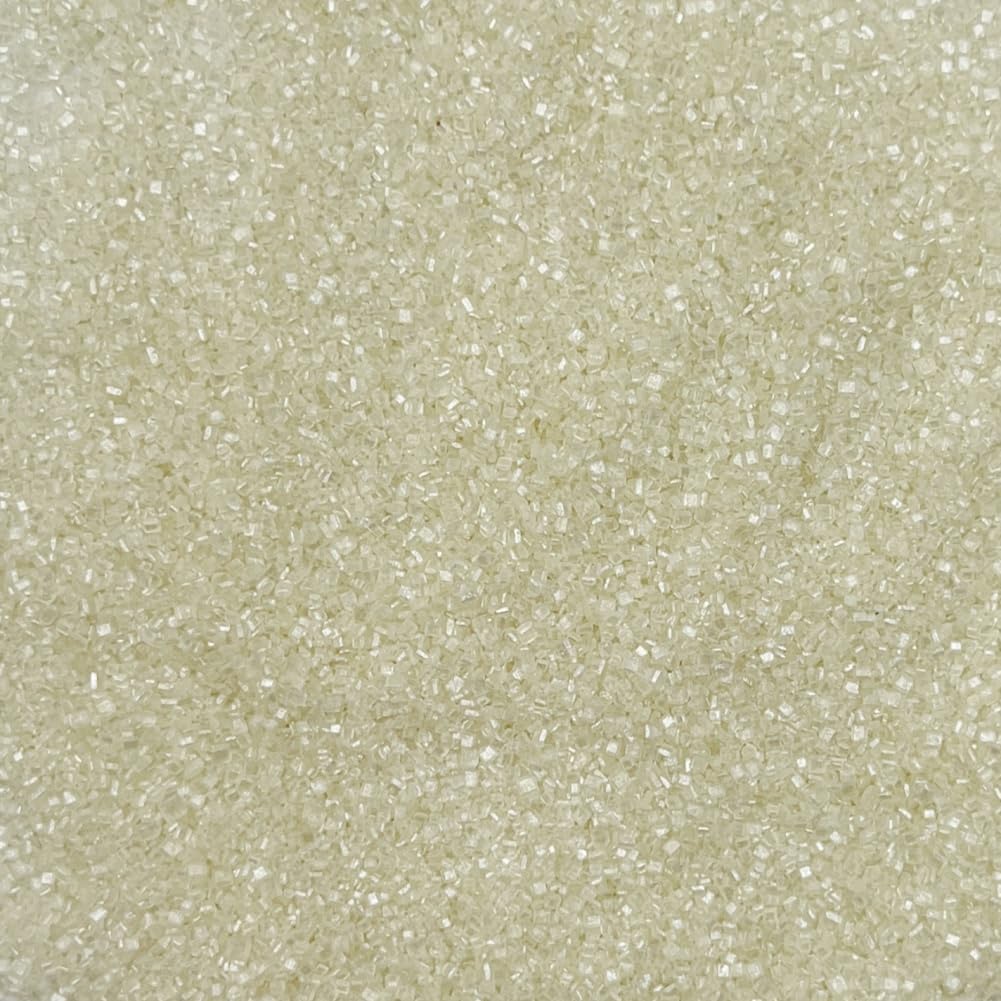 Senchanting White Sanding Sugar Sprinkles, Edible Crystal White Sanding Candy Sugar for Cake Decorating Wedding Party Baking Cup