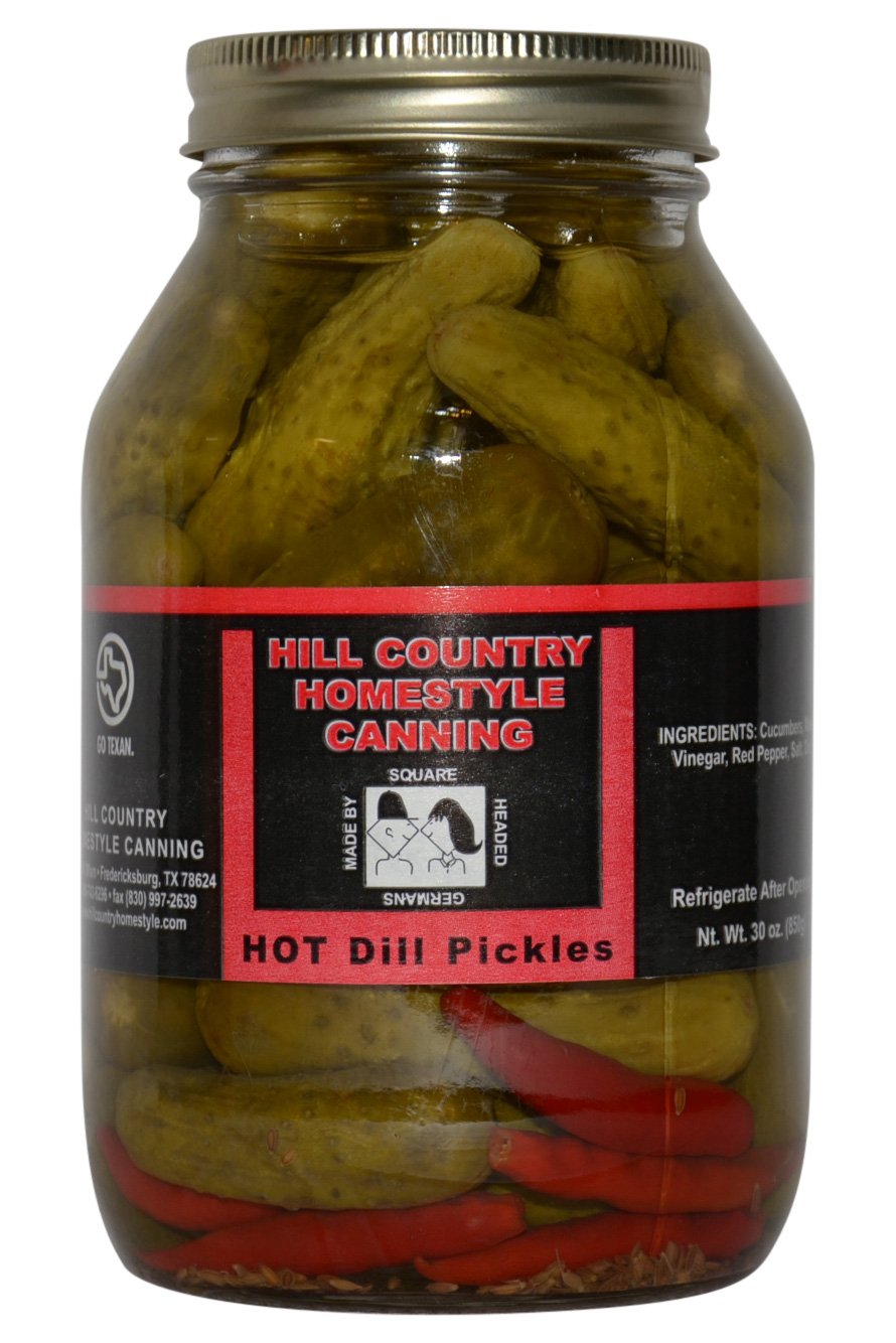 Bluebonnet Creek Farms Dill Pickles - Hot Flavor, 32oz (1.87 lb)