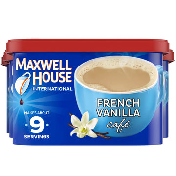 Maxwell House International French Vanilla Caf  -Style Dark Roast Instant Coffee Beverage Mix (4 Ct Pack, 8.4 Oz Canisters)