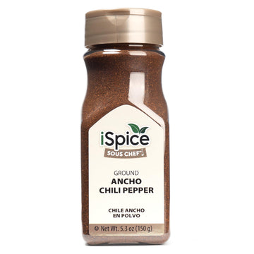 Ispice Ancho Chile Pepper Powder For Sauces, Stews, Meats Smoky Flavor Made From Pure Dried Chili Pepper With No Additives Or Ag