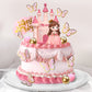 19 Pcs Princess Cake Topper Castle Cake Decoration With Butterflies And Balls For Girl Kid Happy Birthday Party Decorations Prin