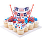 DecoPac Red, White, & Blue Sprinkles | Extra Large 26oz Pack | Cake Sprinkle Mix, Fancy Sprinkles For Cake Decorating, Handheld