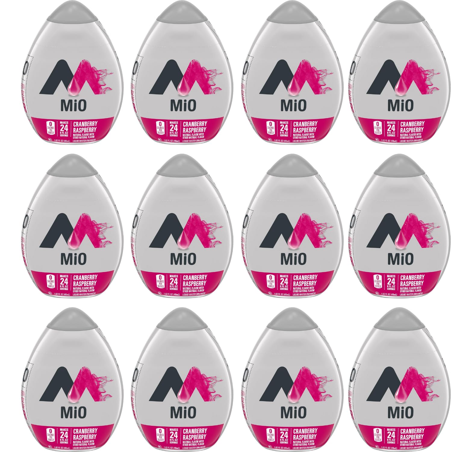 MiO Sugar-Free Cranberry Raspberry Naturally Flavored Liquid Water Enhancer 12 Count 1.62 fl oz