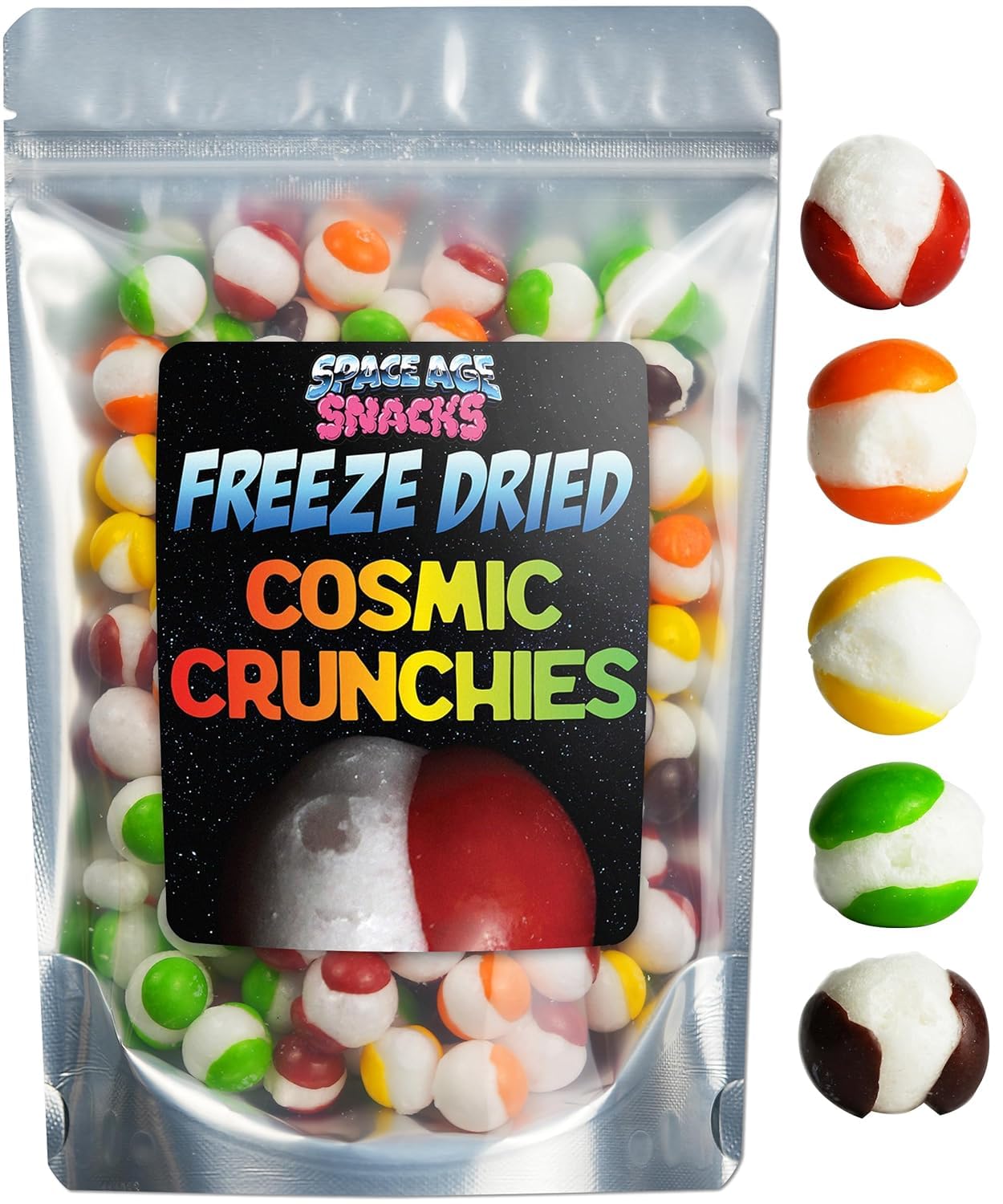 Space Age Snacks Premium Freeze Dried Candy - Cosmic Crunchies, 8 Ounce Pack