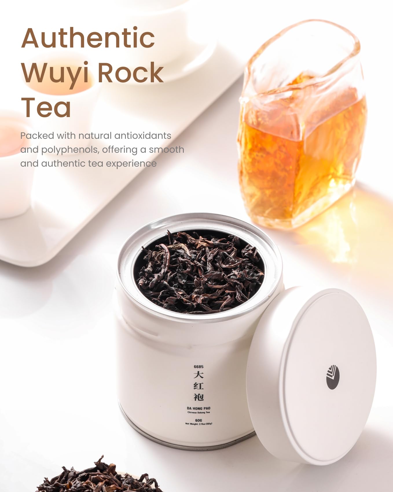 Tea Canyon Wuyi Rock Tea Da Hong Pao Oolong Tea - Hand-Selected, Hand-Roasted, 60g Loose Leaf