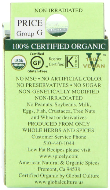 Spicely Organic Cayenne Pepper, 0.6 Ounce (Pack Of 6)