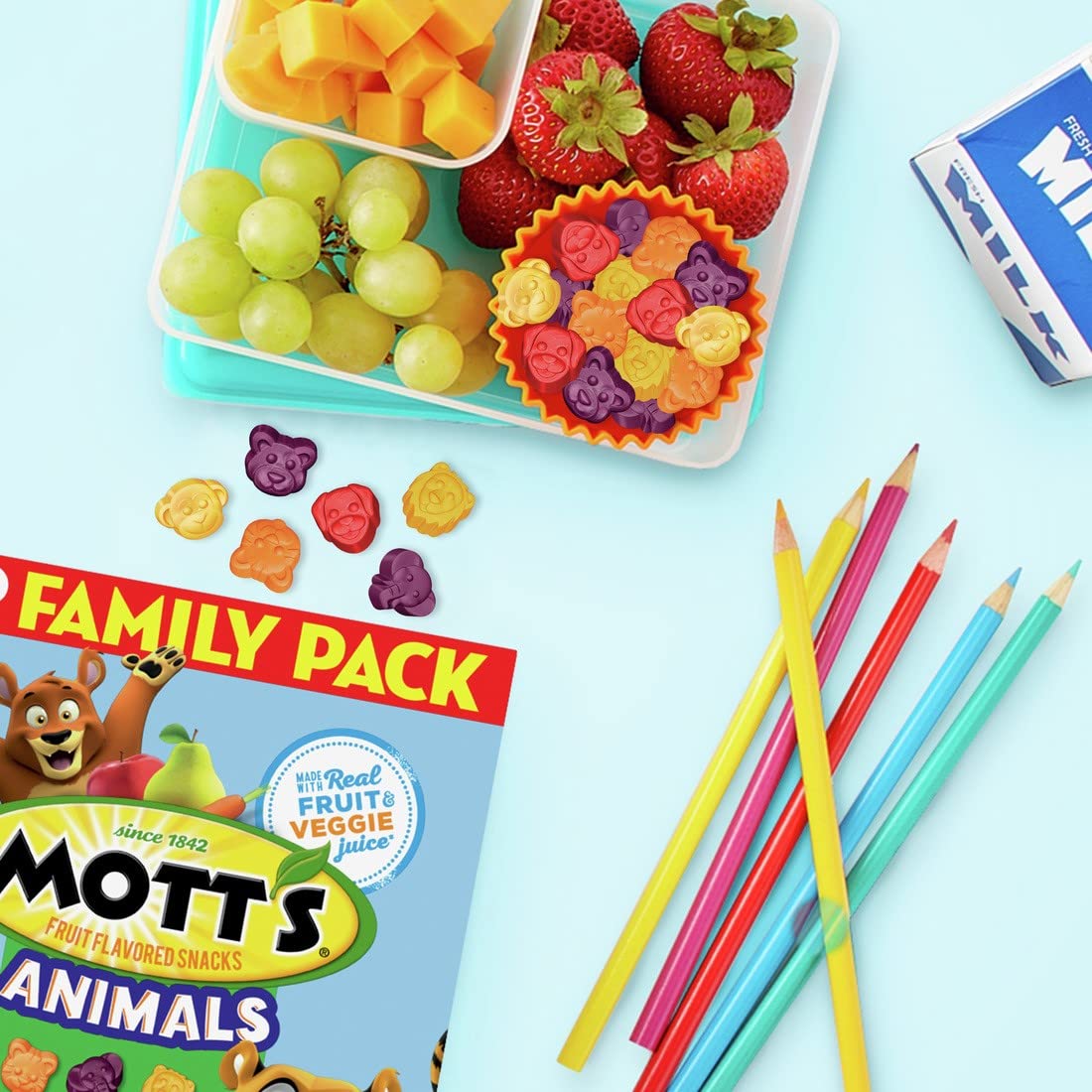 Mott's Fruit Flavored Snacks, Gluten Free Assorted Animals, 40 Count Family Pack, Perfect for Easter Basket Stuffers