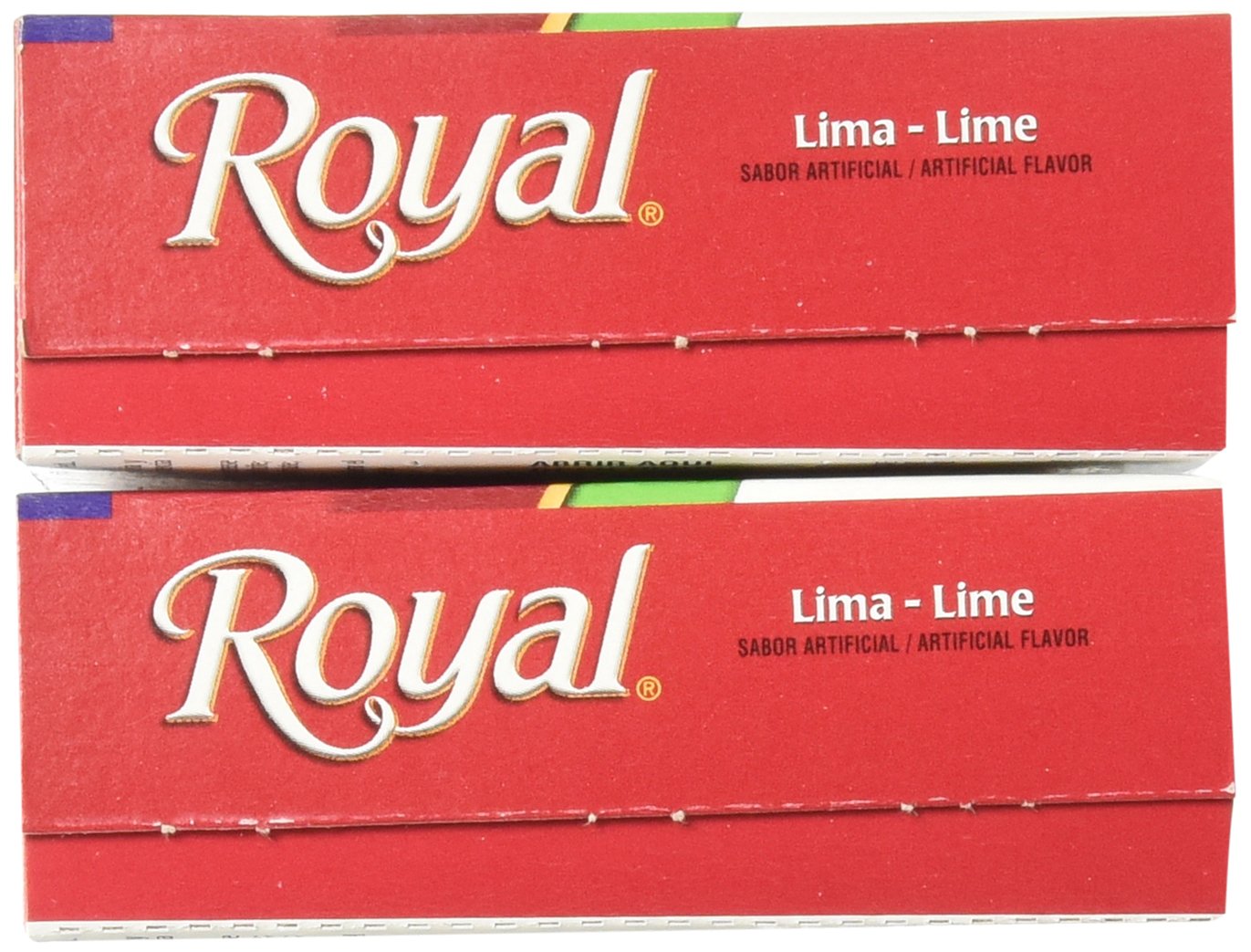Royal Bilingual Gelatin, Fat Free Dessert Mix, Lime, 2.8 Ounce (Pack Of 12)