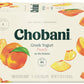 Chobani Non-Fat Greek Yogurt Peach on the Bottom 5.3oz 4-pack