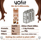 Yofiit Chocolate Brownie Non Dairy Milk - Delicious Vegan Chocolate Milk - 10G Protein & Less Sugar, Shelf Stable Milk With Oats