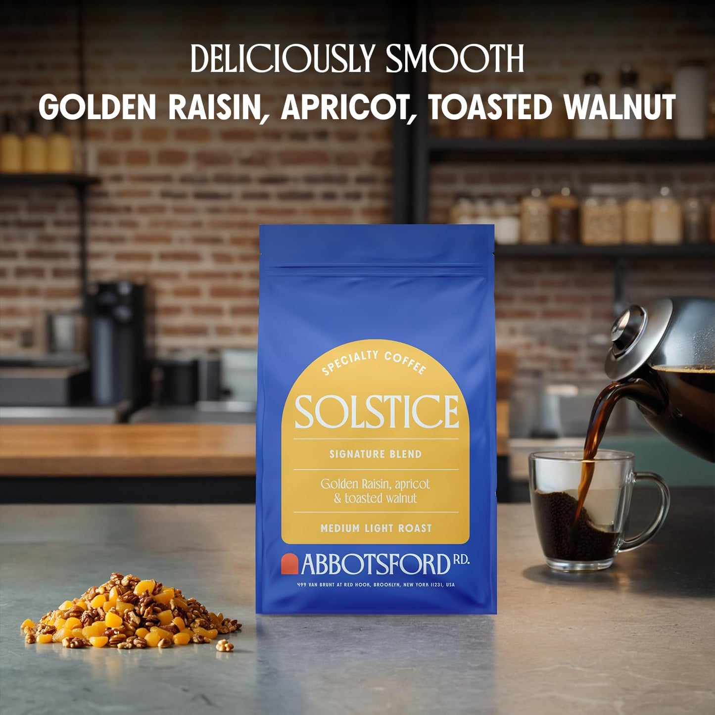 Abbotsford Road Whole Bean Coffee, Medium Light Roast, Bright Flavors, 12 Oz Bag