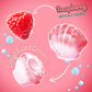 Amos 4D Gummy Candy Mermaid Jewels Fruity Filled, Soft Center Jelly-Filled Seashell Candy, Raspberry Flavor (9Oz Pack) Pink