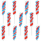 Patriotic Twist Lollipop, USA Red, Blue, & White Mixed Fruit Flavor, Individually Wrapped, 3'' Inch Sucker (48-Pack)
