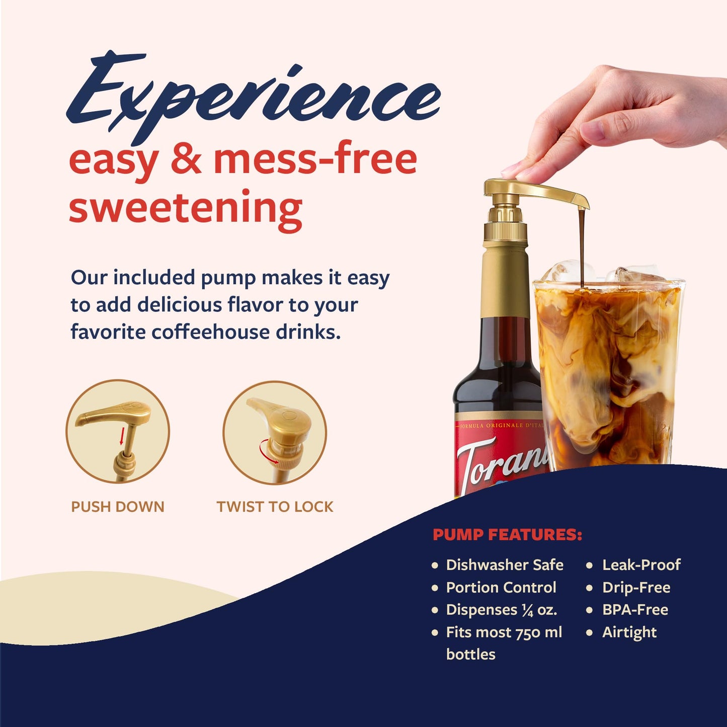 Torani Coffee Syrup  Irish Cream Flavored Syrup for Drinks  Pump Included  25.4 Fl Oz