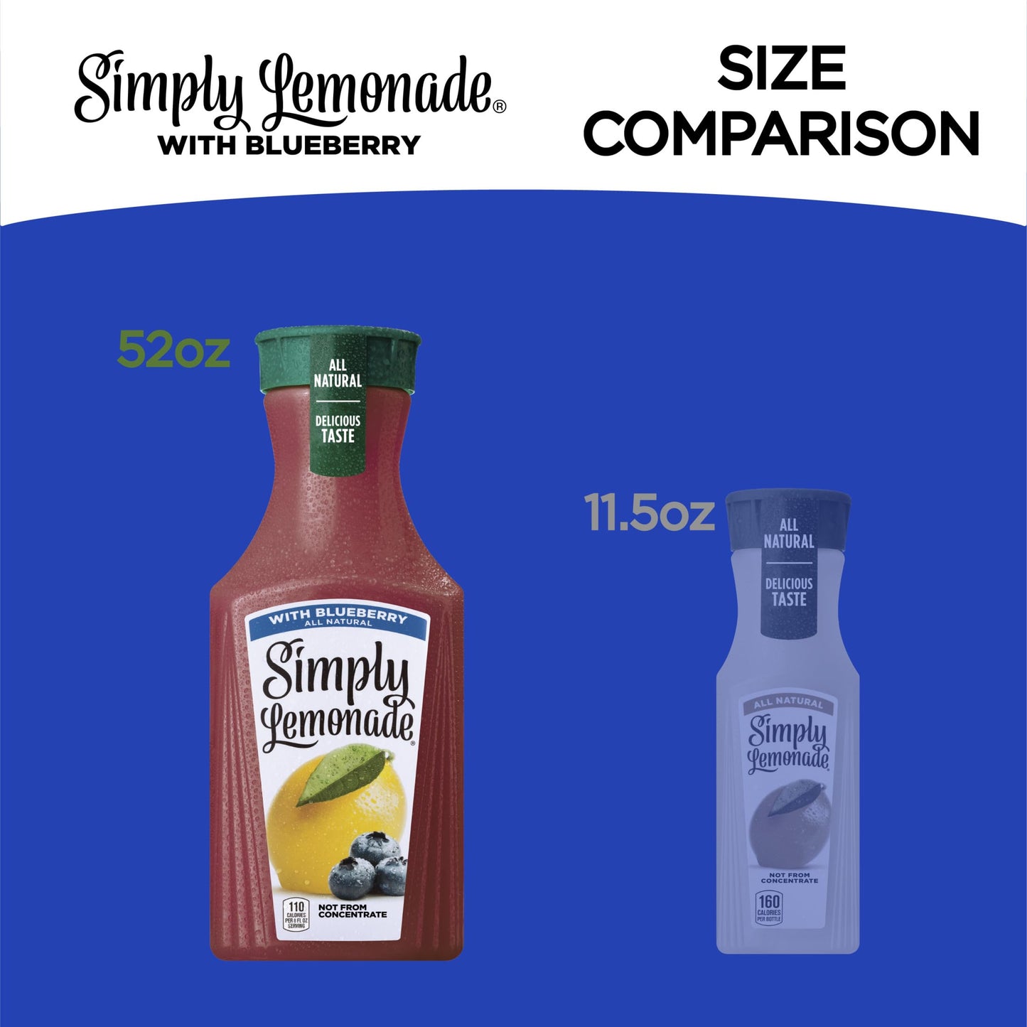 Simply Lemonade with Blueberry All Natural, 52 Fl Oz Bottle