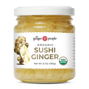 The Ginger People Organic Pickled Sushi Ginger, 6.70-Ounce Glass Bottle