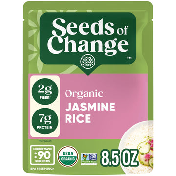 SEEDS OF CHANGE Certified Organic Jasmine Rice, Organic Food, 8.5 OZ Pouch
