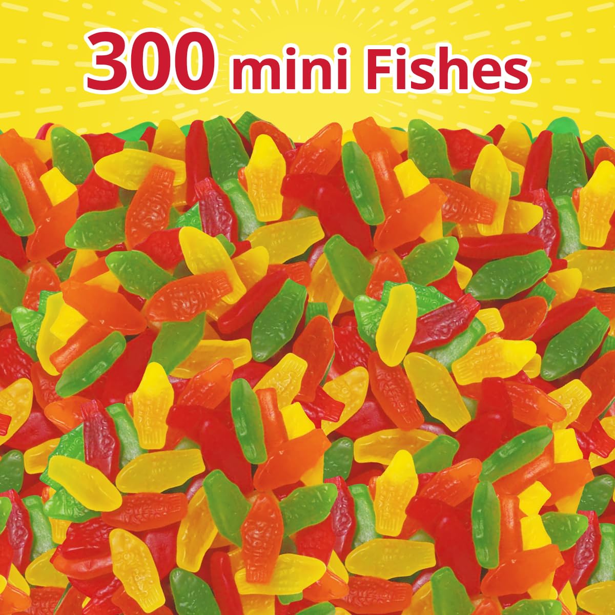 Buha Sweets Swedish Mini Assorted Fish Gummy Candy - Soft & Chewy Fruity Flavor, 1.12 lb Bulk Bag