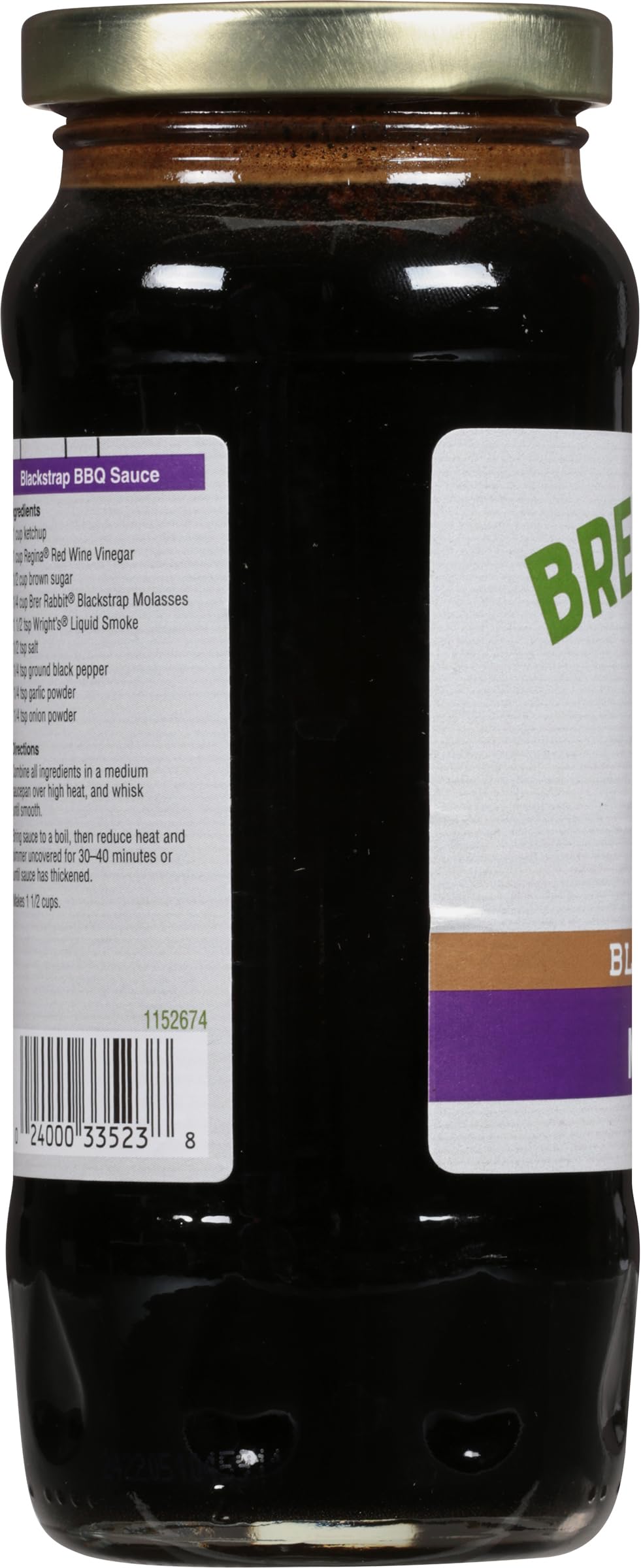 Brer Rabbit Unsulphured Molasses, Blackstrap, 12 Ounce
