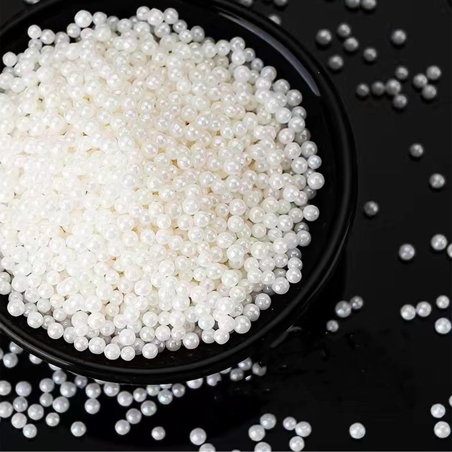 Sentovac White Nonpareils Sprinkles Edible 2Mm Mini Peals Cake Decorating Sugar Candy Cookie Cake Cupcake Topper Ice Cream Bakin