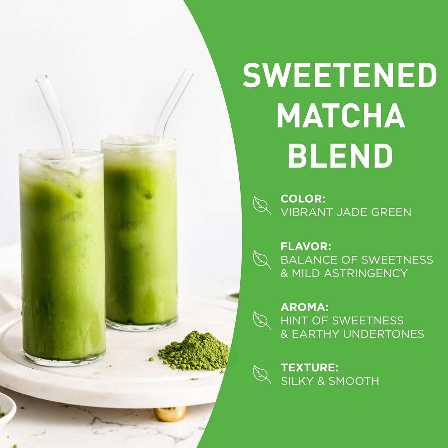 Aiya Sweetened Matcha Blend Powder - Matcha Latte Powder With Antioxidant-Rich Japanese Green Tea & Pure Cane Sugar - Ideal For