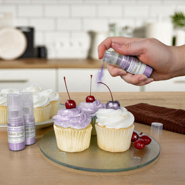 Tinker Dust - Soft Purple (4G 1X Mini Pump) Edible Glitter For Desserts, Beverages, Cupcakes, Cake Pops And Cookies By Bakell