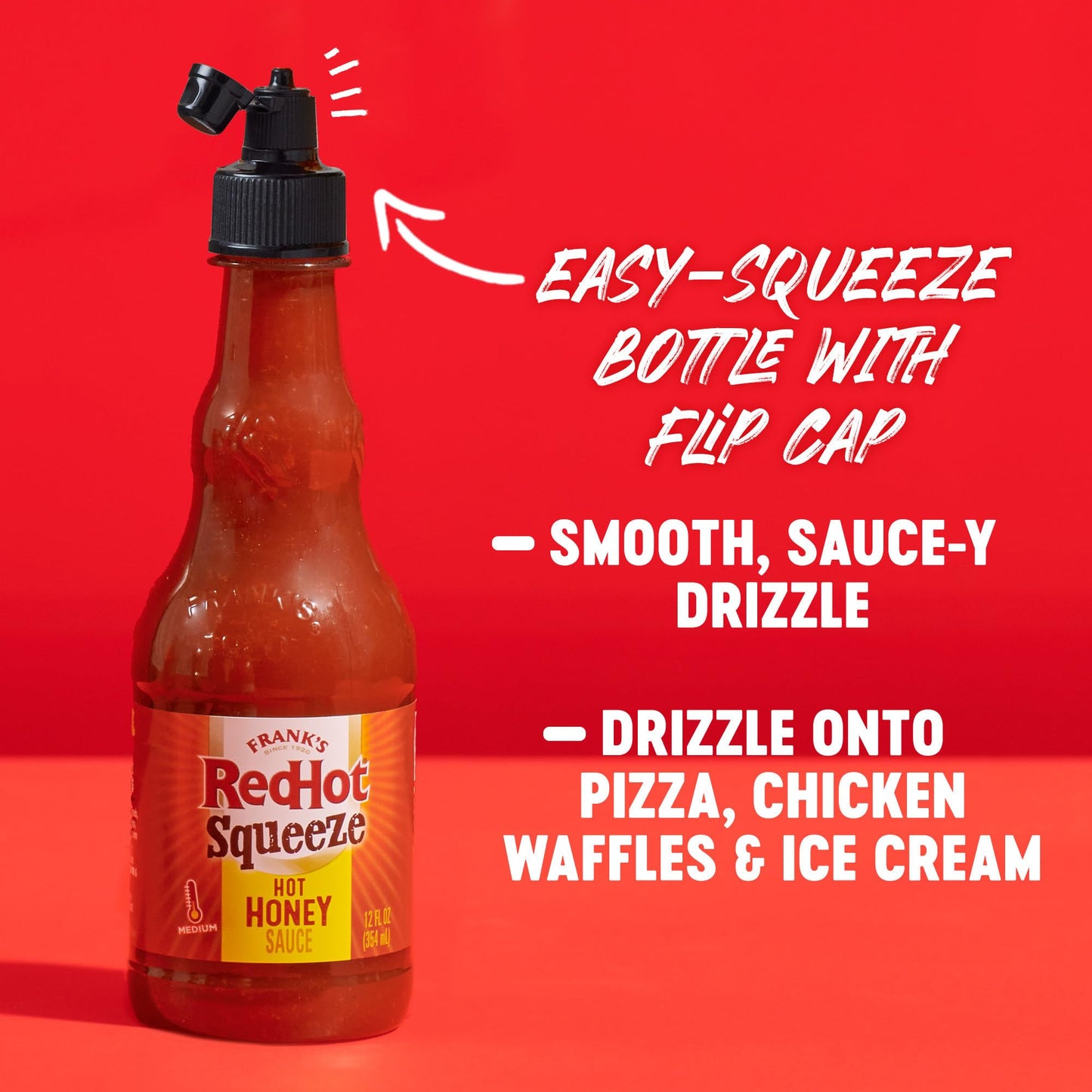 Frank s RedHot Squeeze Hot Honey Sauce, 12 fl oz (Pack of 6)