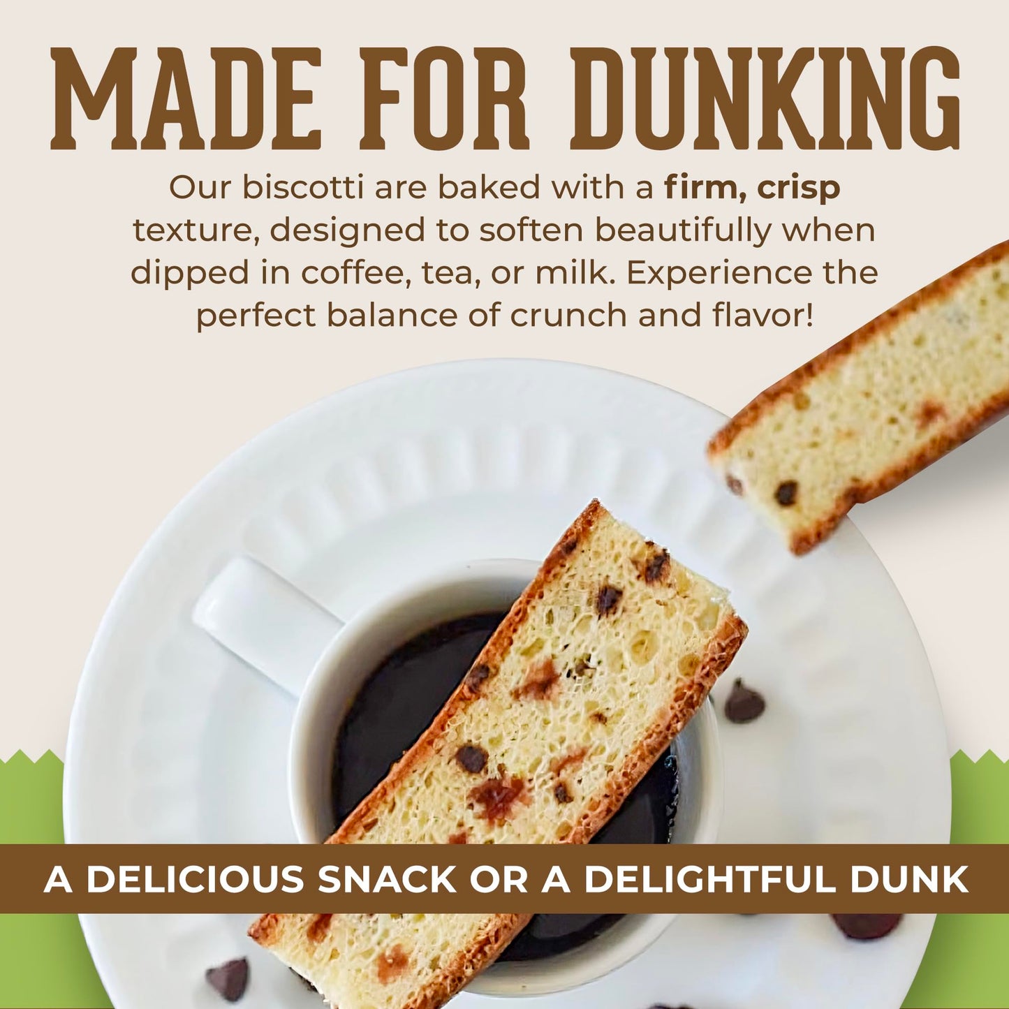 DIJAS Natural Foods, Individually Wrapped Fat Free Biscotti Cookies, All Natural Preservative Free Ingredients, Delicious Low Ca