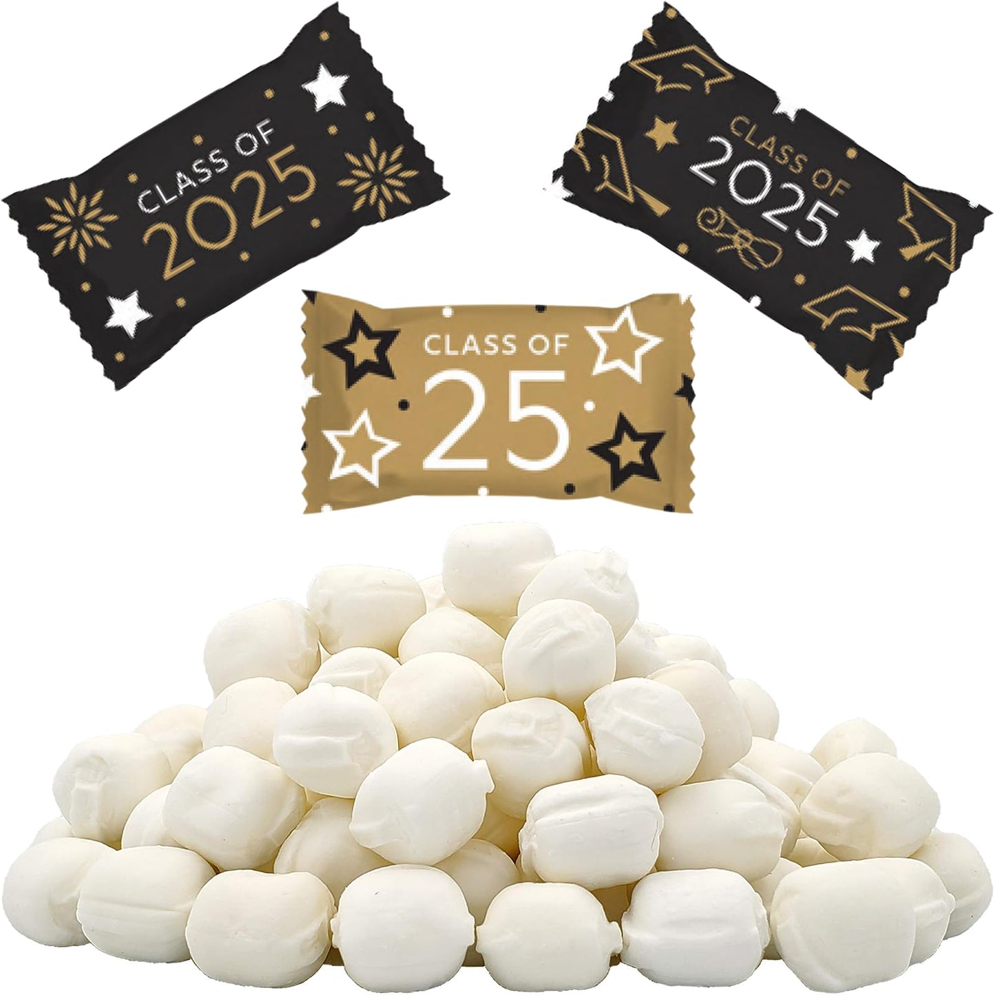 Fruidles Congrats Grad 2025 Buttermints, Mint Candies, After Dinner Mints, Fat-Free, Kosher Certified, Individually Wrapped (55 