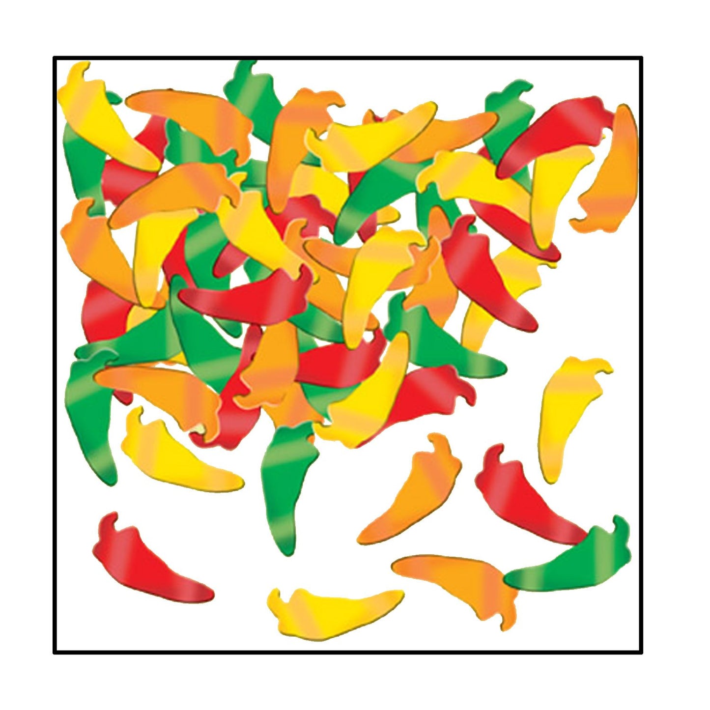 Fanci-Fetti Chili Peppers (GD/G/O/R) Party Accessory  (1 count) (1 Oz/Pkg)