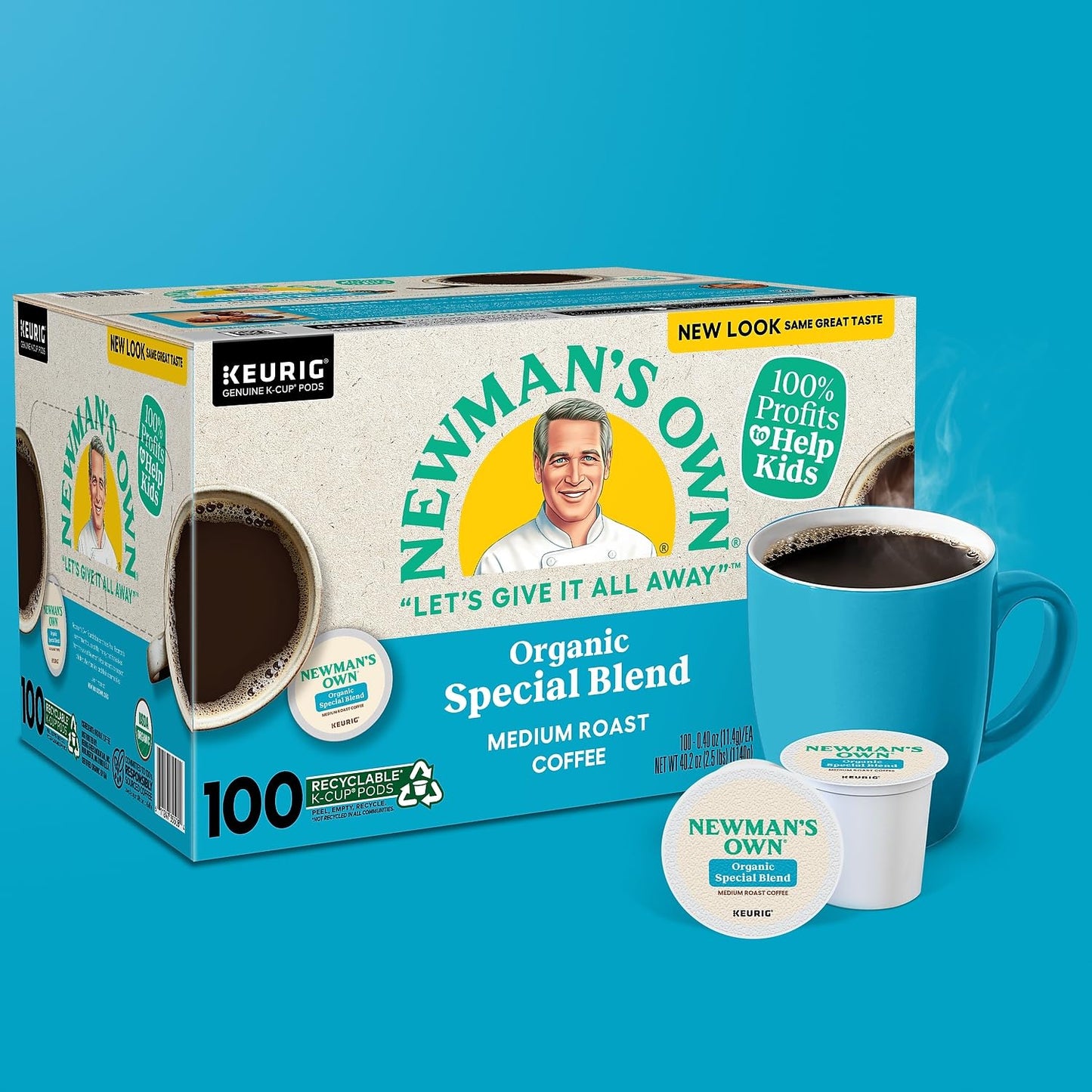 Newmans Own Special Extra Bold Blend Coffee Single-Serve K-Cups  Medium Roast  100 Count (Packaging May Vary)