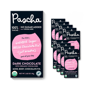 Pascha - Bar Dark Chocolate 100% Nibs - Case Of 10-2.82 Oz