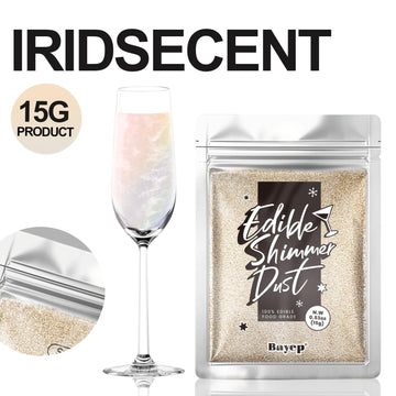 Iridescent Edible Glitter For Cocktails Luster Dust Edible Iridescent Cake Glitter 15G Food Grade Drinks Glitter Shimmer Powder