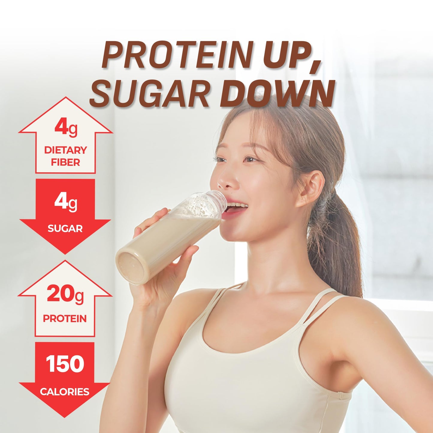 FLIMEAL Dolce Latte Protein Shake, 20g Protein, Low Sugar, Keto-Friendly, 22.22oz, 14 Servings