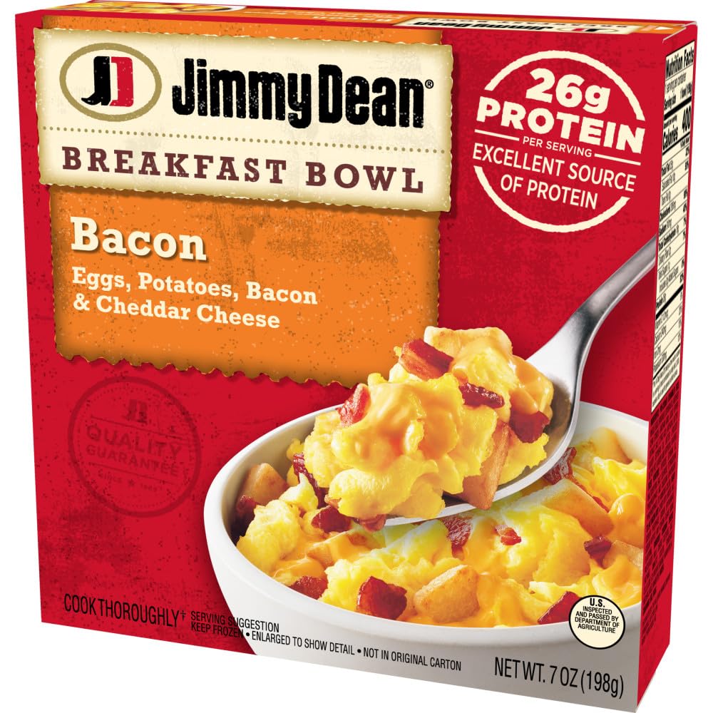 Jimmy Dean Bacon Breakfast Bowl, Single Serve (Frozen),7 Ounce (Pack of 1),47131