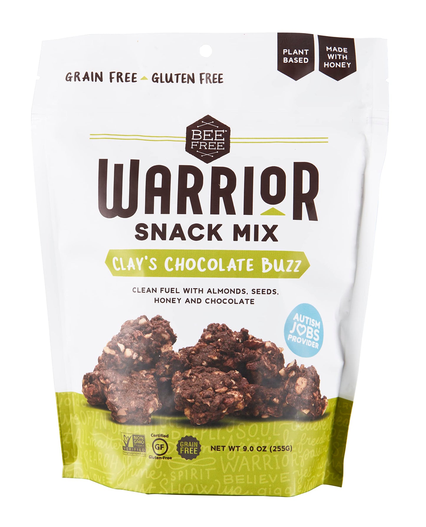 BeeFree Warrior Mix Gluten Free Granola - Chunky Granola Bites | Paleo Granola, Low Carb, Grain Free, Preservative Free, Oat Fre
