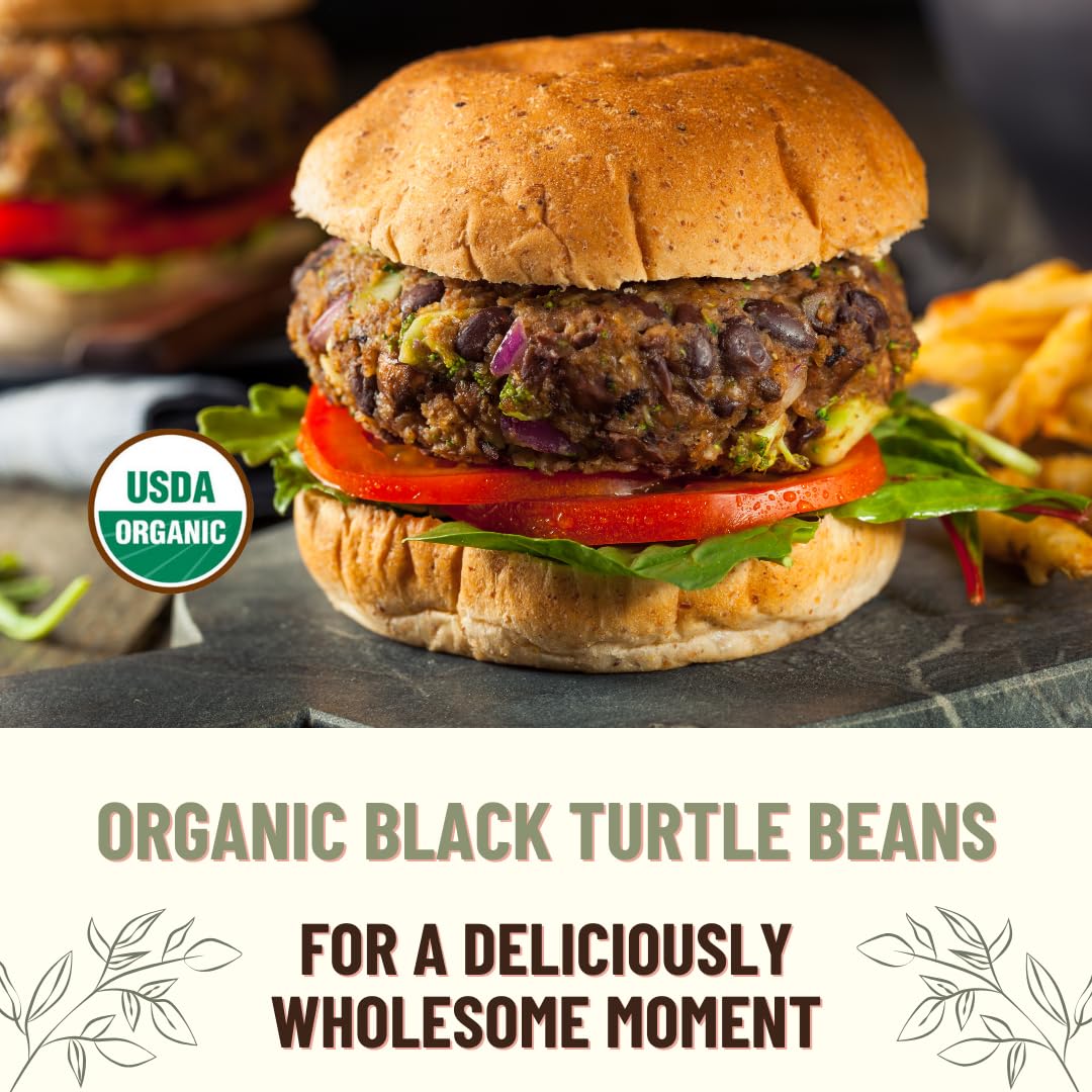 Mountain High Organics - 40 Lbs, Certified Usda Organic Dry Black Beans In Bulk, Non-Gmo, Vegan, Whole Dried Black Beans, Plant
