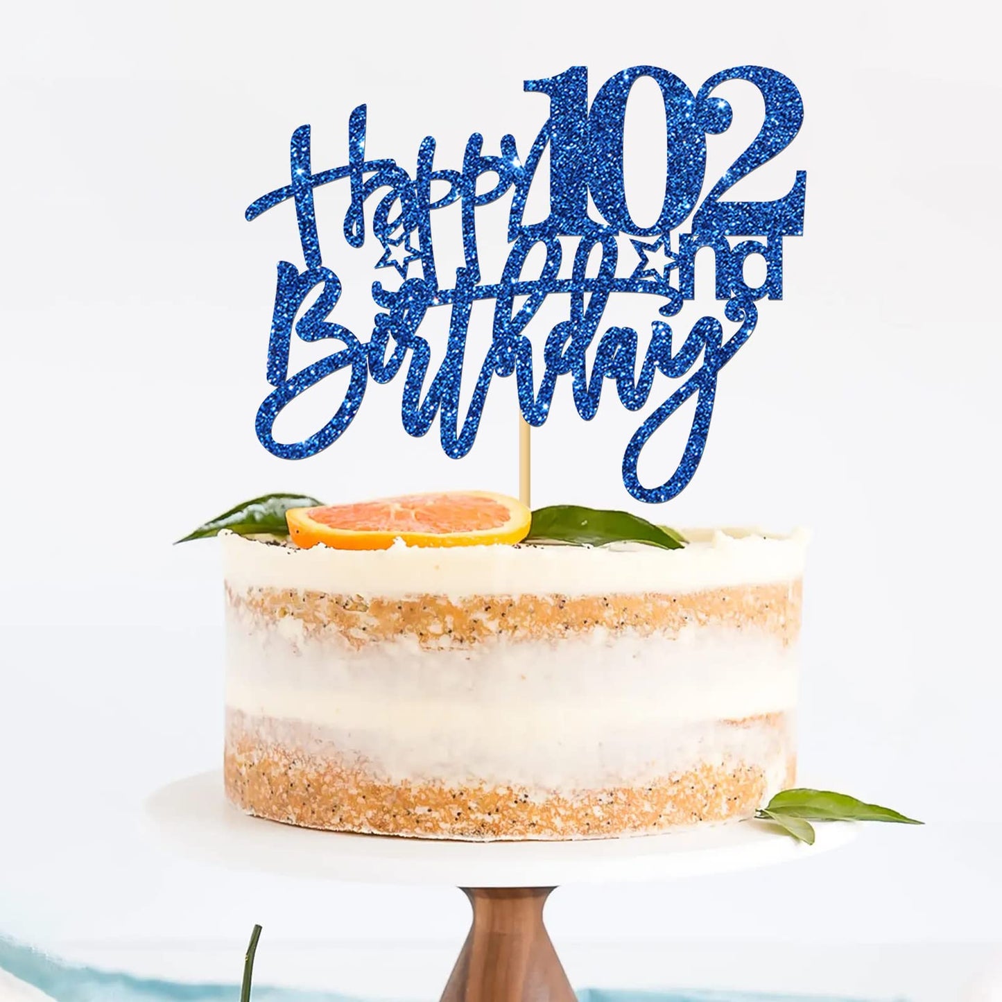 Roadsea Happy 102Nd Birthday Cake Topper - Old Woman Man Boy 102 Years Old Birthday Cake Supplies - 102Nd Birthday Party Decorat