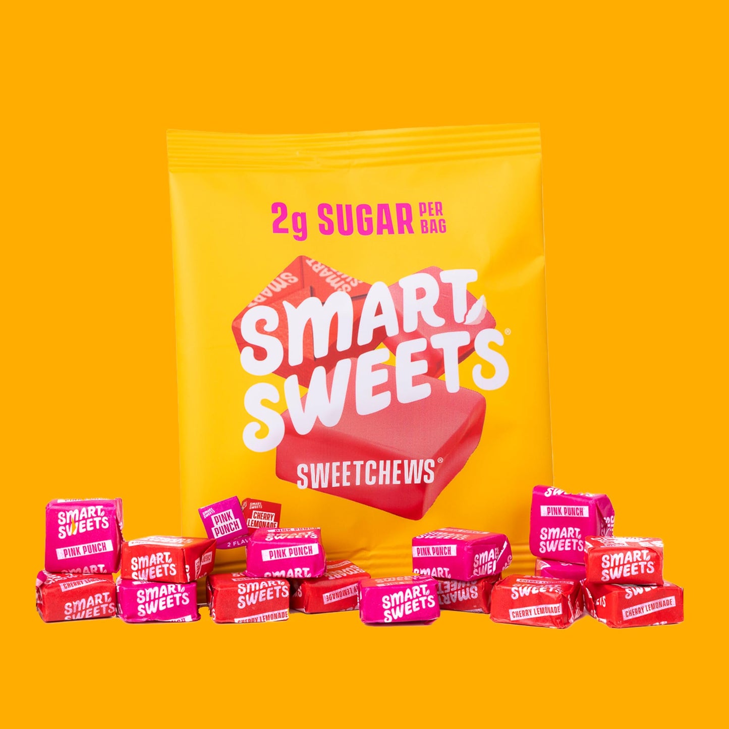 Smartsweets Sweetchews, 1.6Oz (Pack Of 4), Candy With Low Sugar & Calorie, Healthy Snacks For Kids & Adults