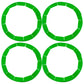Cornucopia Brands Silicone Pie Crust Shields (4-Pack), Adjustable Pie Protectors, Green
