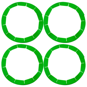 Cornucopia Brands Silicone Pie Crust Shields (4-Pack), Adjustable Pie Protectors, Green