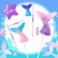 ZOFIA SWEET Mermaid Lollipops 24pk, Multi Color Mermaid Tail Candy for Birthday Party Favors