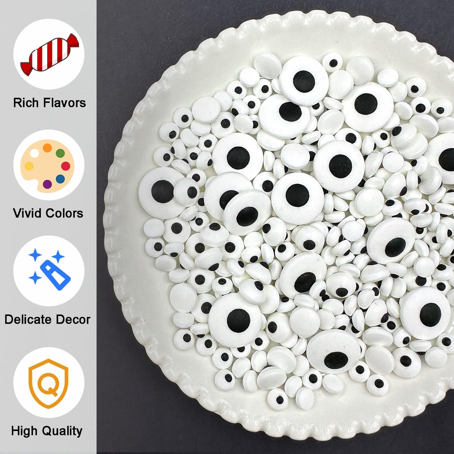 Candy Eyes Sprinkles For Cake Decorating Edible, Halloween Eyeball Sprinkles For Cookie Baking Ice Cream Brownie Cupcake Topping
