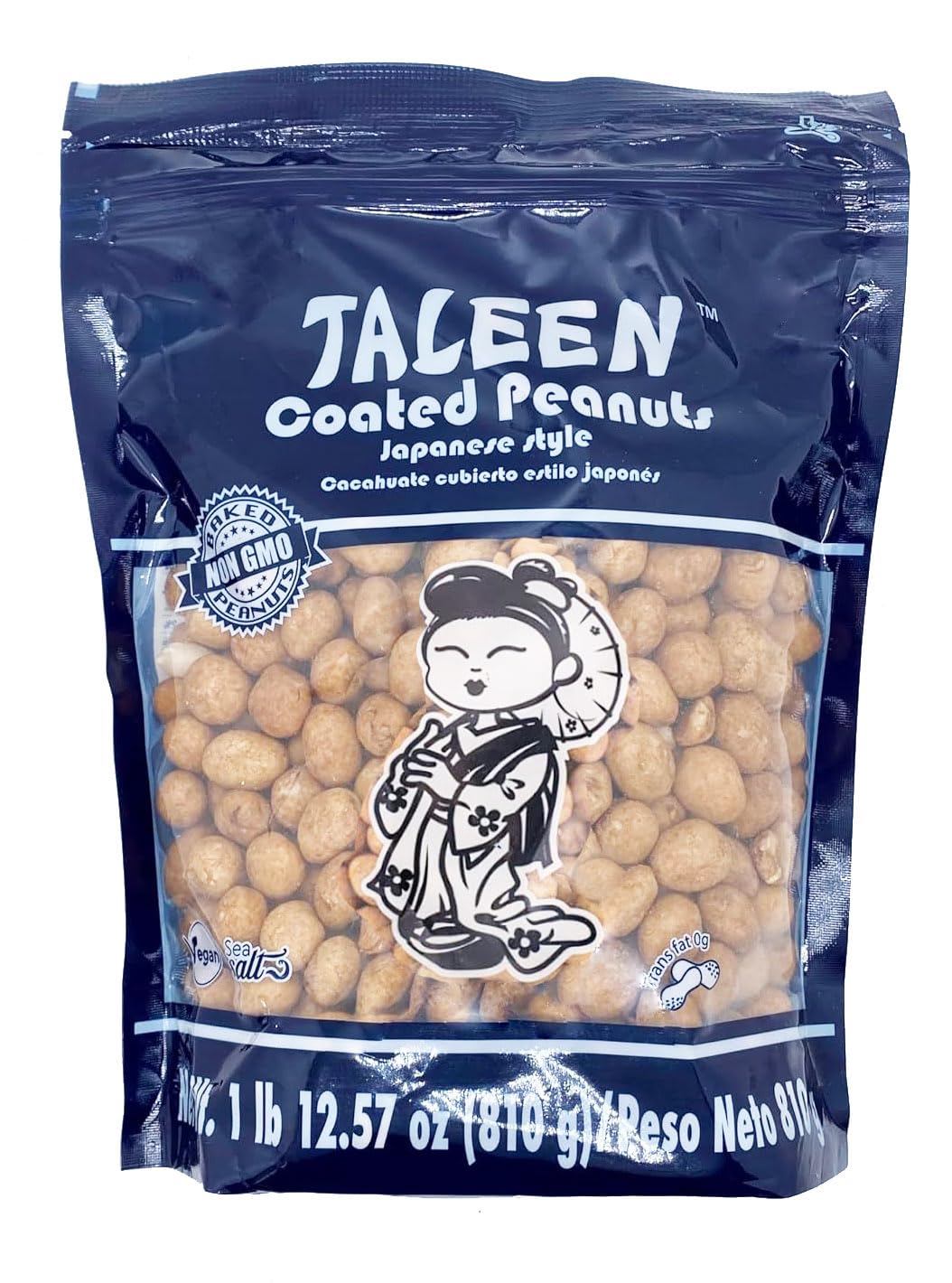 TALEEN Coated Peanuts Japanese Style, 1lb 12.57oz Bag (810g), 1.98 Pound
