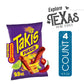 Takis Fuego Rolled Tortilla Chips - 4-Pack Sharing Size, 9.9 oz Bags, Hot Chili Pepper Flavor